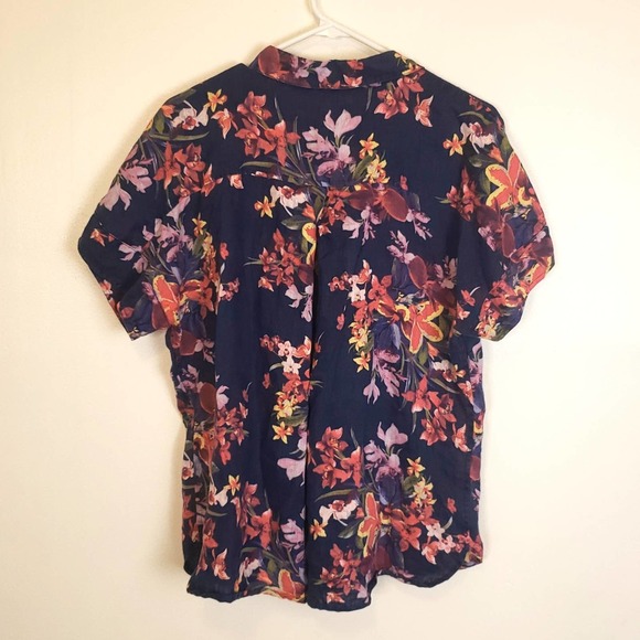 Tommy Bahama women's Floral Linen Blouse size L - Picture 5 of 6